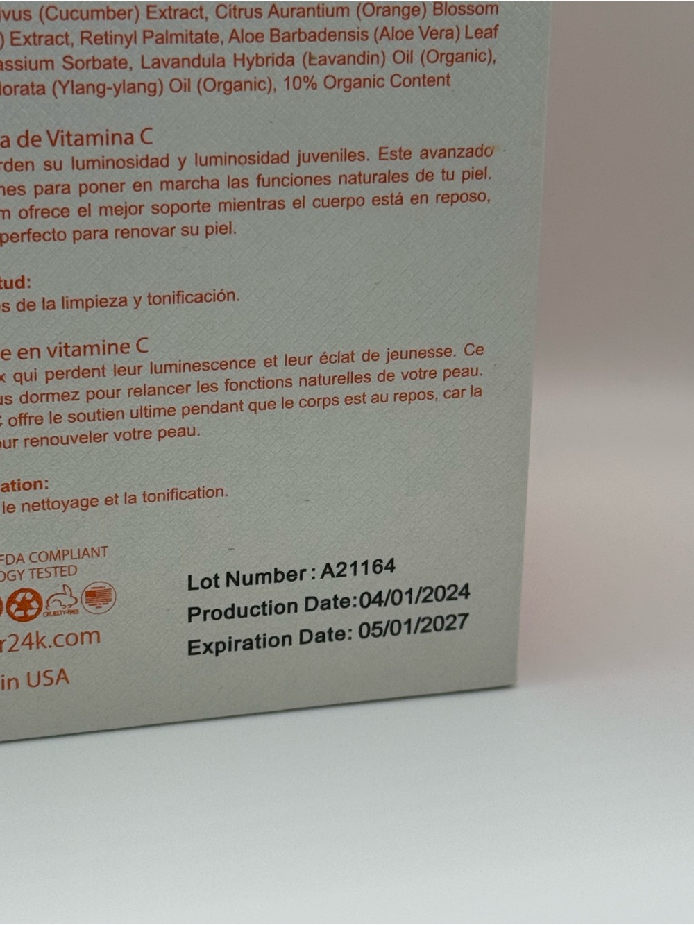 D’OR24K Vitamin C Concentrated Brightening Cream • Anti‑Aging Skincare - Picture 4 of 4